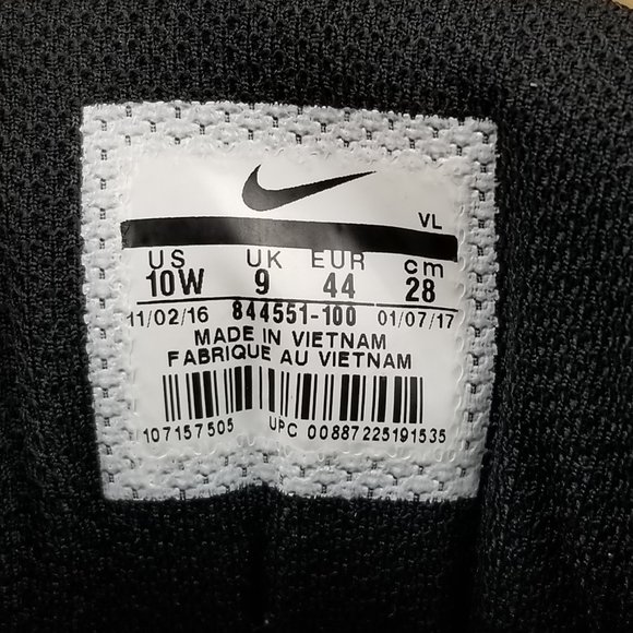 Nike Durasport 4 Men Sz 10 Wide White Black Golf Shoe Low Athletic 844550-100 - Picture 9 of 9